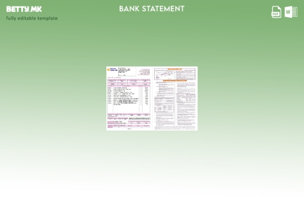 Модерен стил Шаблон за страници за извод од кредитна картичка на индиската банка